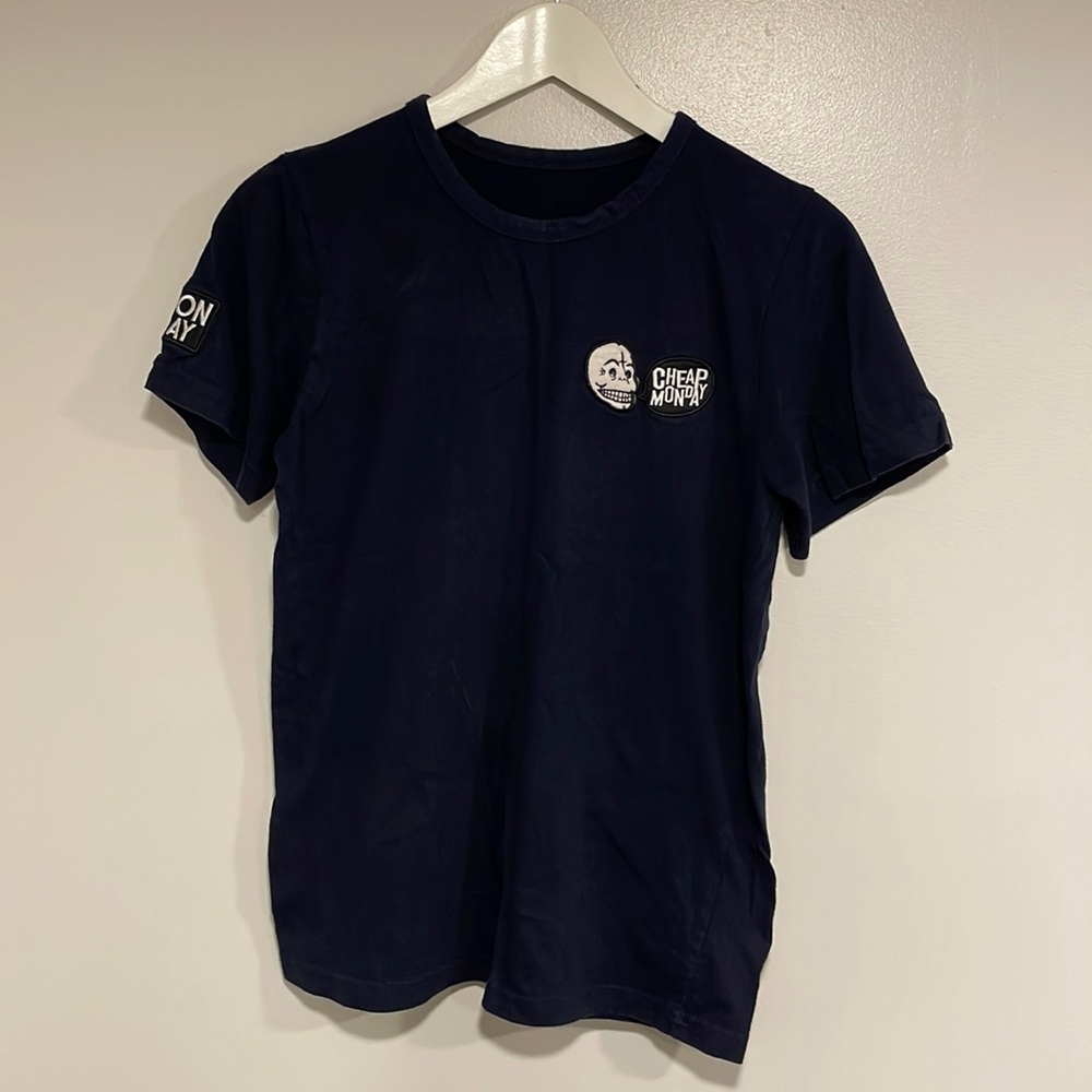 Y2K Cheap Monday Skull Logo Shirt